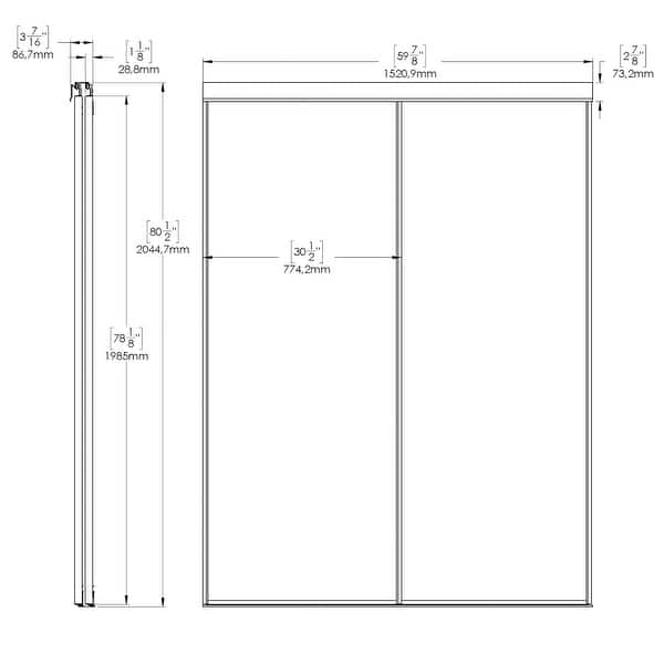 Colonial Elegance Econo Mirror BR Sliding Closet Door 60x80.5" Bed Bath & Beyond 32126416